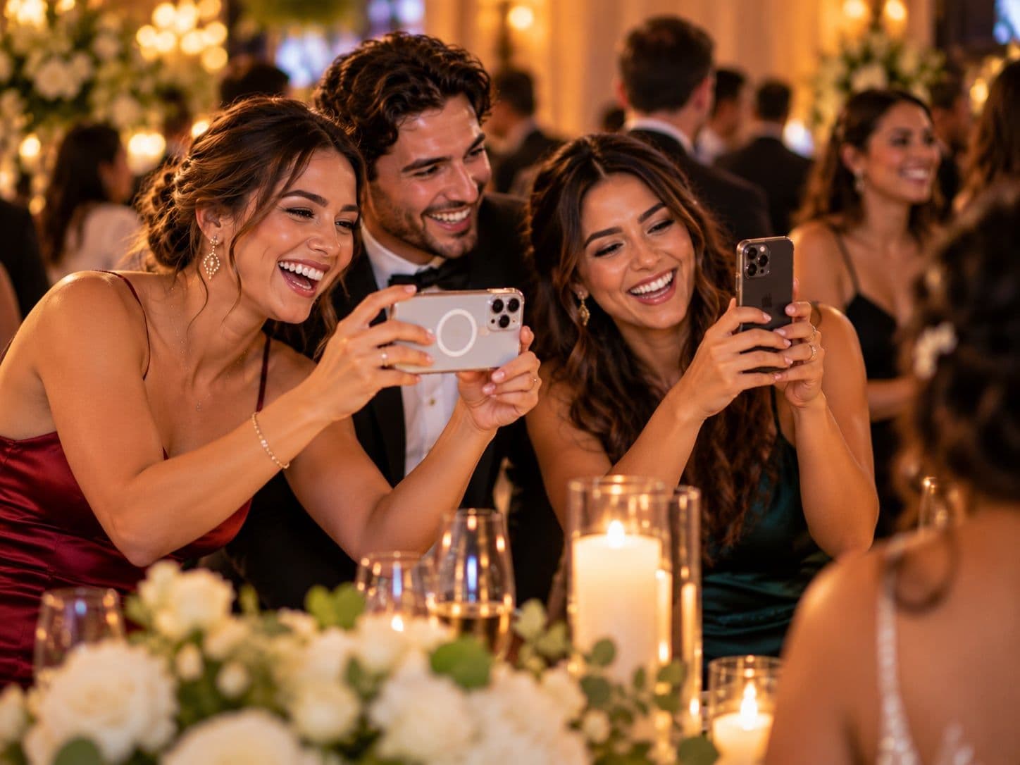 guests photographing a moment together
